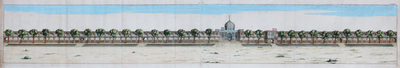 Gravures anciennes de la place de Naqshejahan Square à Ispahan