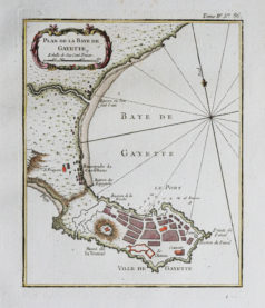 Plan ancien de la Baie de Gaète - Italie