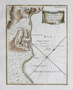 Carte marine ancienne - Rade de la ville d’Alicante