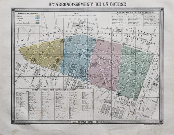 Plan ancien du 2e arrondissement de Paris