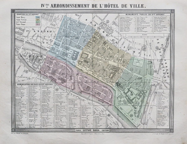 Plan ancien du 4e arrondissement de Paris