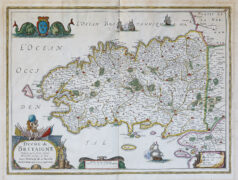 Carte géographique ancienne de la Bretagne
