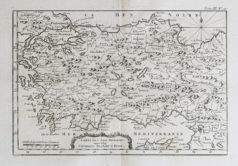 Carte géographique ancienne de l’Asie mineure