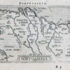 Carte géographique ancienne du Portugal