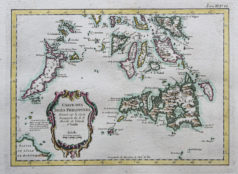 Carte géographique ancienne des Philippines