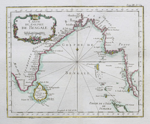 Carte géographique ancienne - Golfe du Bengale