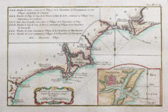 Carte géographique ancienne - Côte de Coromandel - Machilipatnam