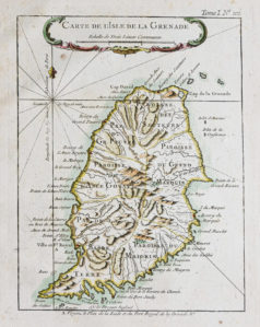 Carte géographique ancienne - Île de la Grenade
