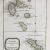 Carte marine ancienne des Antilles