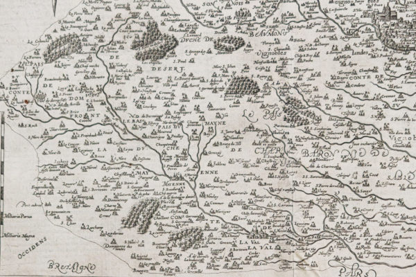 Carte géographique ancienne du Mans