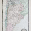 Carte géographique ancienne de l'Argentine