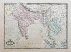 Carte géographique ancienne de l’Asie Méridionale