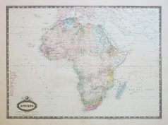 Carte géographique ancienne de l'Afrique