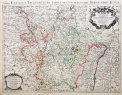 Carte géographique ancienne de la Lorraine