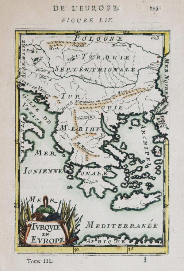 Carte géographique ancienne - Turquie d’Europe