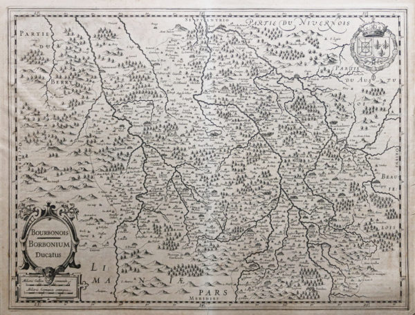 Carte géographique ancienne - Bourbonnais