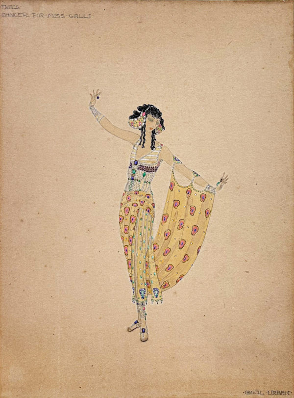 Aquarelle originale - Thais, dancer of Miss Galli