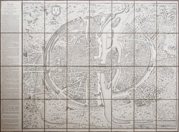 Plan de Paris exécuté d’après une tapisserie - Dheuland 1756