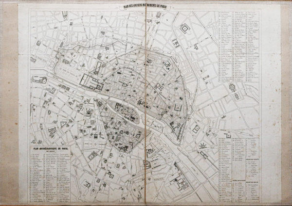 Plan des anciens monuments de Paris