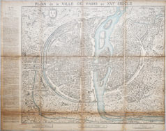 Plan ancien de Paris - Dheuland 1756