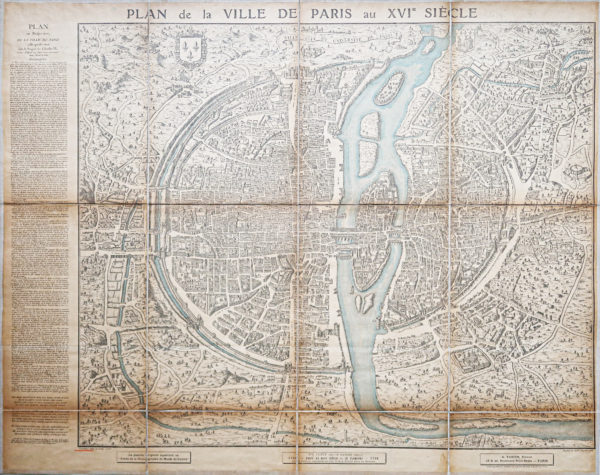 Plan ancien de Paris - Dheuland 1756