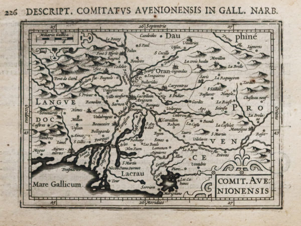 Carte géographique ancienne - Comté d’Avignon