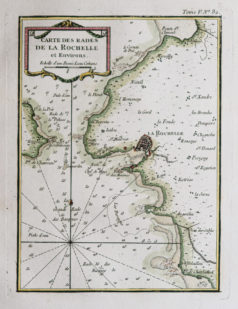 Carte marine ancienne de la Rochelle
