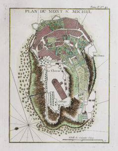Plan ancien du Mont Saint Michel