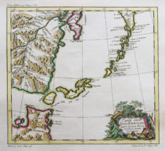 Carte ancienne des Îles Kouriles
