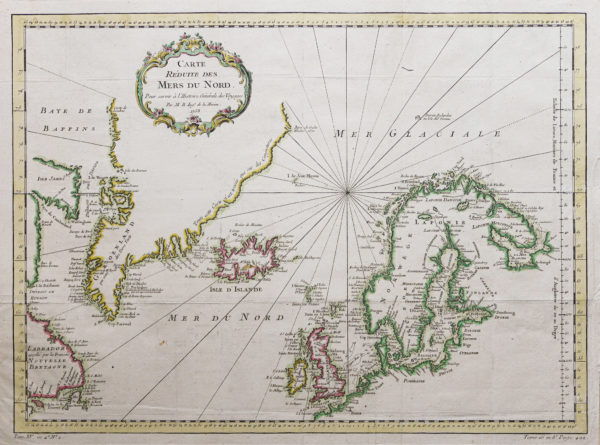 Carte ancienne des Mers du Nord