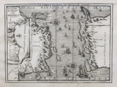 Carte géographique ancienne du Détroit de Gibraltar