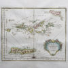 Carte marine ancienne des Îles Vierges