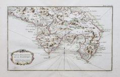 Carte marine ancienne - Partie méridionale de la Martinique