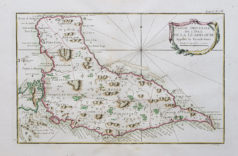 Carte marine ancienne - Partie orientale de la Guadeloupe