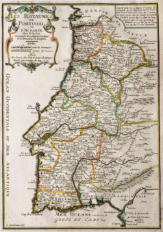Carte géographique ancienne Portugal - Algarve