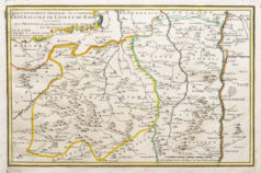 Carte géographique ancienne de Auvergne - Dauphiné