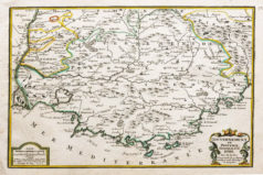 Carte géographique ancienne de Provence