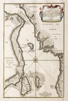 Carte géographique ancienne du Détroit de la Sonde