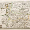 Carte géographique ancienne de la région d’Amiens