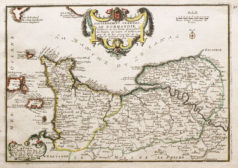 Carte géographique ancienne de Normandie