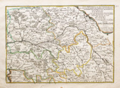 Carte géographique ancienne du Centre de la France