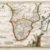 Carte géographique ancienne Afrique du sud