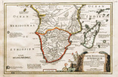 Carte géographique ancienne Afrique du sud