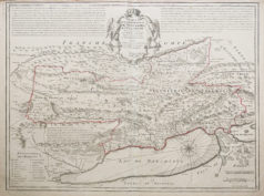 Carte géographique ancienne - Neuchâtel - Suisse