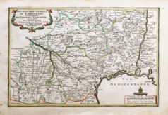 Carte géographique ancienne du Languedoc