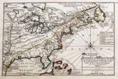 Carte géographique ancienne du Canada