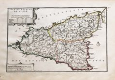 Carte géographique ancienne de la Sicile