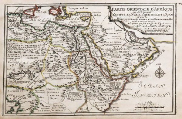 Carte ancienne de l’Afrique orientale - Arabie