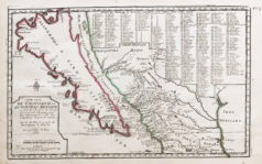 Carte géographique ancienne de la Californie - Nouveau Mexique