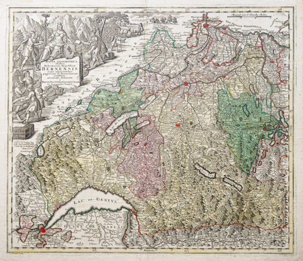 Carte ancienne de Suisse - République de Berne